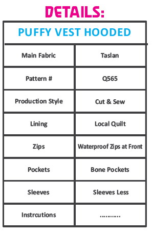 RC FNC Puffer Vest Details