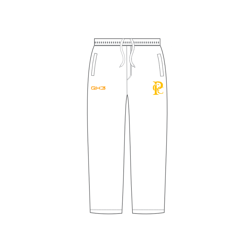 POMBO CRICKET PANTS (WHITE) - Qx3 Sports