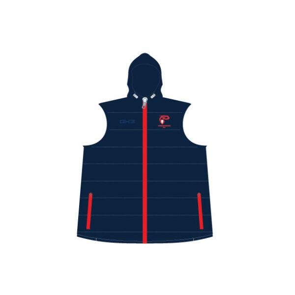 TIMBOON DEMONS FNC – PUFFY VEST WITH HOOD FRONT