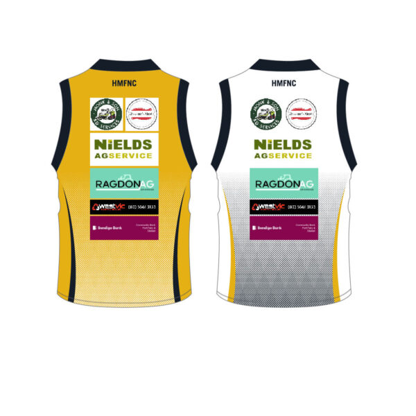 QX3 HAWKESDALE MACARTHUR FNC Reversible footy jumper Sleeveless Back